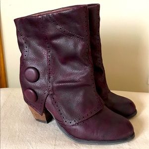 Not Rated - burgundy heeled boots